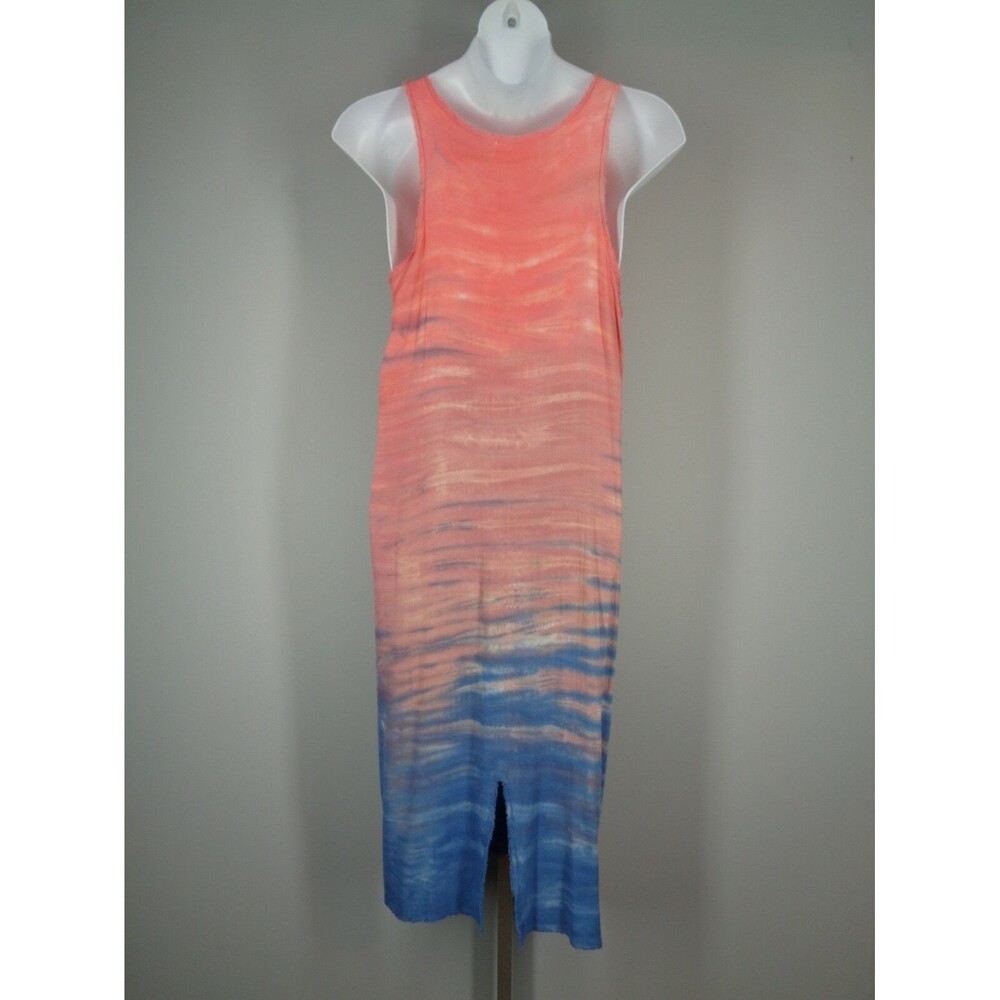 Sam Lavi Sunset Soiree Frayed Tank Maxi Dress Size Medium Cover Up Ombré - Picture 5 of 12